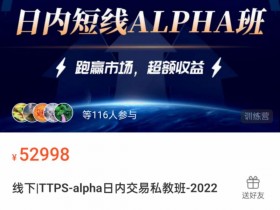 线下TTPS-alpha日内交易私教班-2022